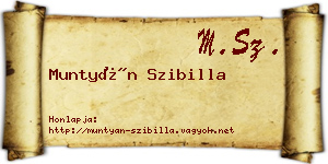 Muntyán Szibilla névjegykártya